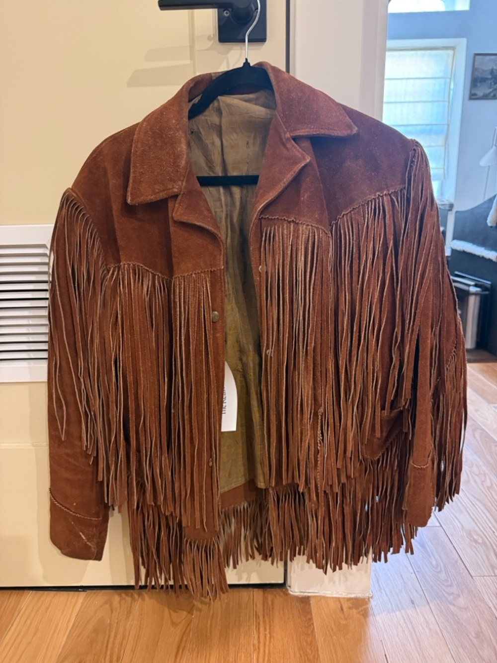 Fringed Suede Jacket - Brown. Vintage. - Picture 11 of 14
